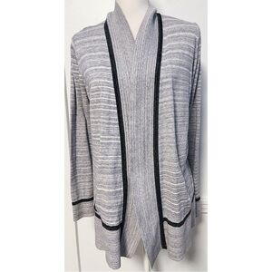 Lou & Grey • Slate Grey Contrast Trim Cardigan